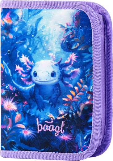 Jednopoziomowy piórnik Axolotl