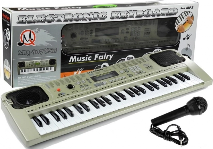 Elektroniczny instrument klawiszowy z mikrofonem
