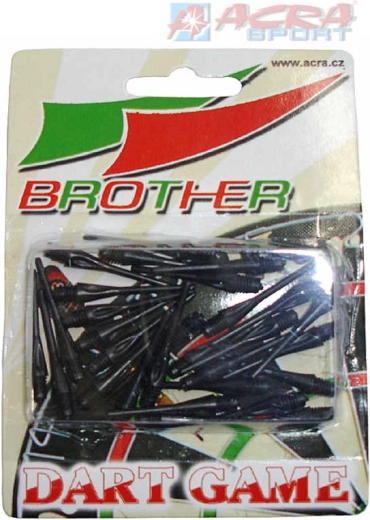 Acra zapasowe plastikowe groty do rzutek Brother, zestaw 30 szt.