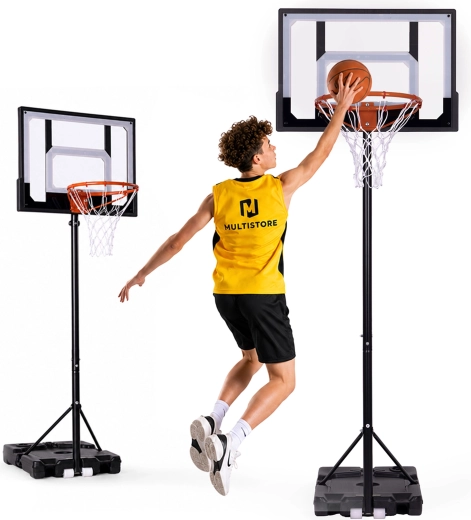 Movepre wolnostojący regulowany kosz do koszykówki z tablicą do 210 cm
