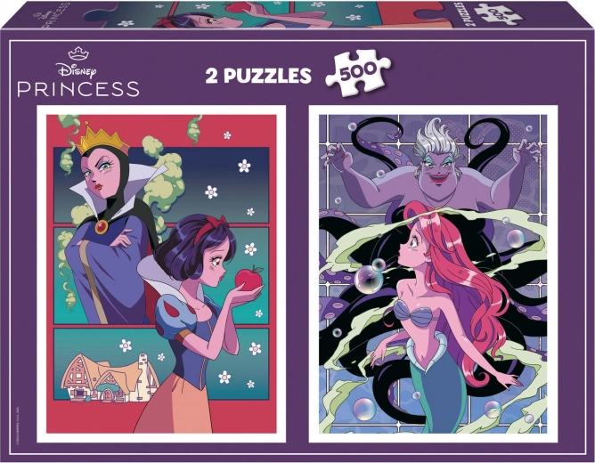 Educa Puzzle Disney Złoczyńcy i Księżniczki 2x500 elementów