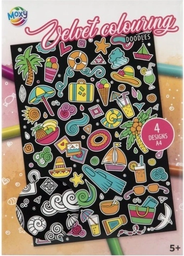 CCG aksamitna kolorowanka A4 Doodles (4 arkusze)