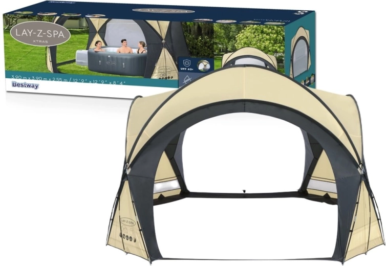 Namiotowy pawilon do wanien z hydromasażem LAY-Z-SPA Xtras 390 × 390 × 255 cm