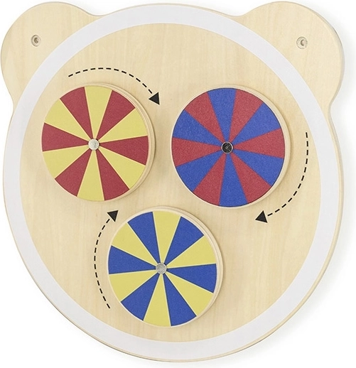 Drewniana tablica ścienna – miś, Montessori, FSC