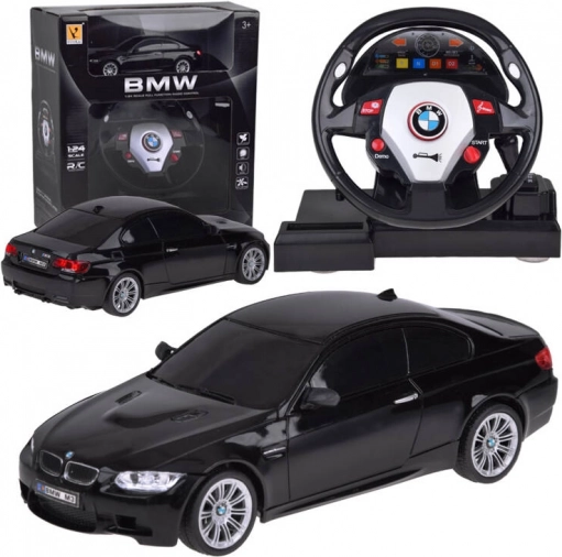 RC auto ze sterowaniem kierownicą BMW M3 1:24 – zabawny zdalnie sterowany sportowy samochód dla dzieci