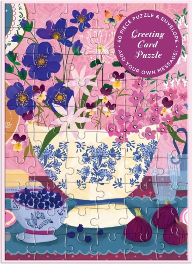 Galison – puzzle z życzeniami „Sztuka nakrywania stołu” (60 elementów)