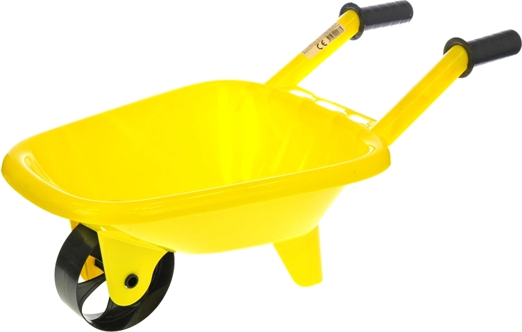 Plastowy taczkowy wózek dla dzieci żółty 60 × 25 × 30 cm
