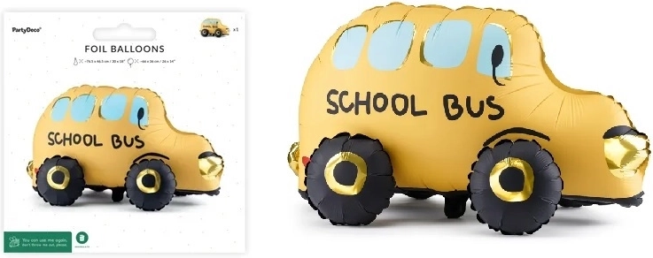 Stojący foliowy balon Autobus 66 × 36 cm (mix)