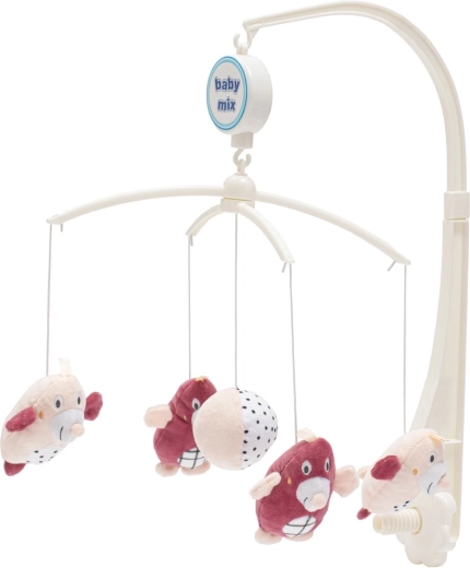 Karuzela nad łóżeczko Baby Mix kreciki różowa