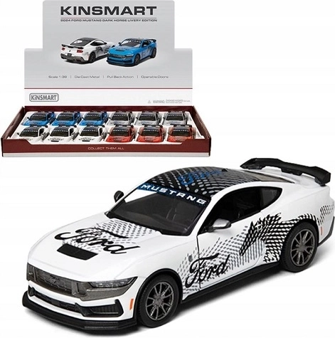 Ford Mustang Dark Horse 2024 metalowy model 1:38 z napędem pull-back