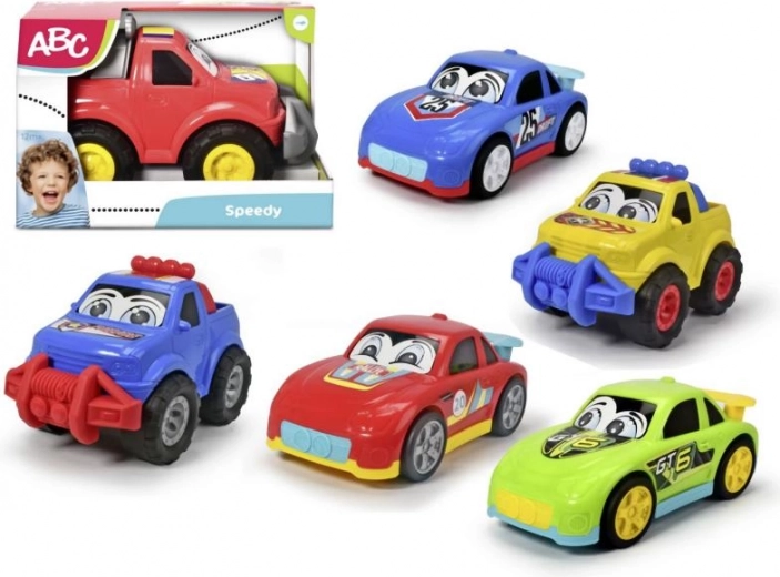 abc speedy auto dla najmłodszych 27 cm – zestaw wyścigowych i ciężarowych autek (6 rodzajów)