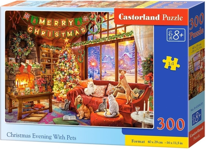 Puzzle Castorland „Wigilijny wieczór z pupilkami” 300 elementów