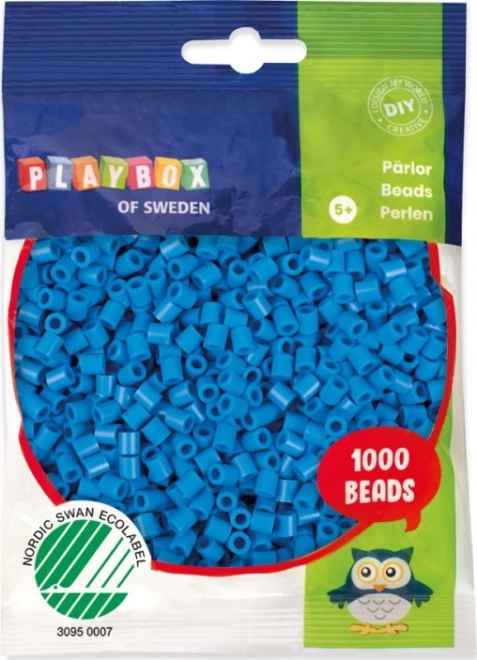 Koraliki do zaprasowywania Playbox - niebieskie 1000 szt.