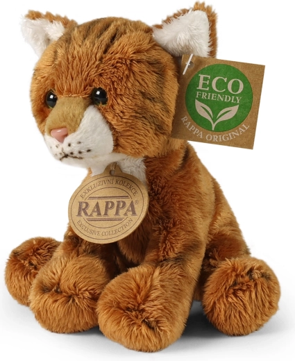 Pluszowy kot rudy siedzący 14 cm eco friendly