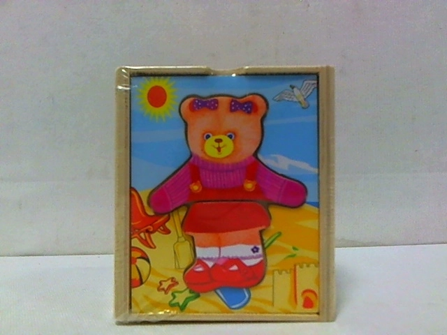 Drewniane puzzle Dromader Mały miś