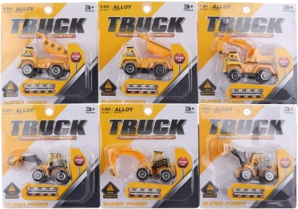 Metalowe auto budowlane 9 cm