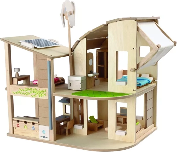 PlanToys ekodomek dla lalek z mebelkami