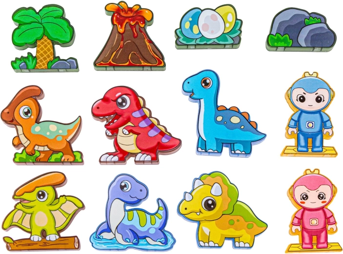 Figurki dinozaurów i tematyczne dodatki