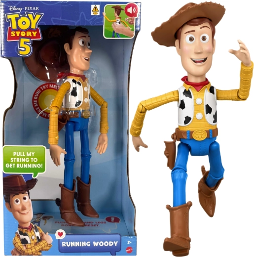 Mattel Disney Toy Story interaktywna figurka Woody biegająca 30 cm (wersja angielska)