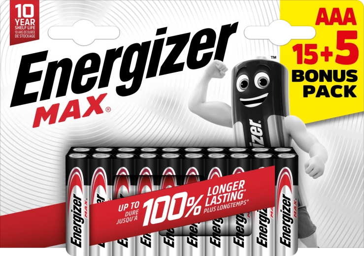 Energizer Max AAA baterie alkaliczne 20 szt.