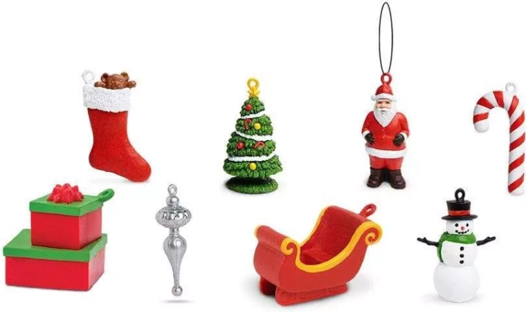 8 bożonarodzeniowych mini figurek w jednym opakowaniu