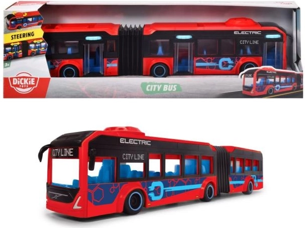 miejski przegubowy autobus Volvo 40 cm – elektryczny model od Dickie Toys