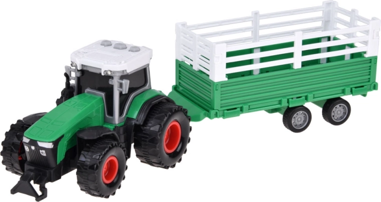 Traktor z przyczepą i przyciskami dźwiękowymi