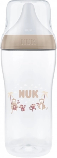 Butelka niemowlęca NUK Perfect Match z kontrolą temperatury XL monkey 360 ml