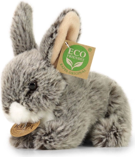 Pluszowy królik ciemnoszary, leżący, Eco-Friendly, 17 cm