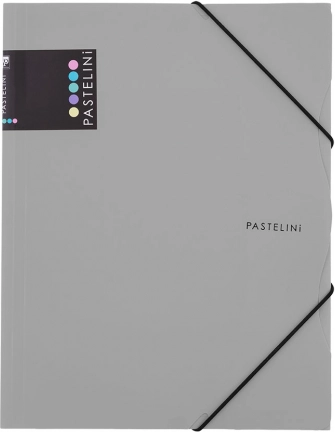 Teczka z gumką A4 PASTELINI szara