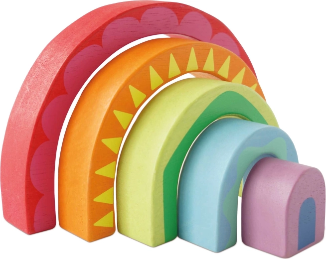 Drewniane składane łuki tęcza Montessori Le Toy Van