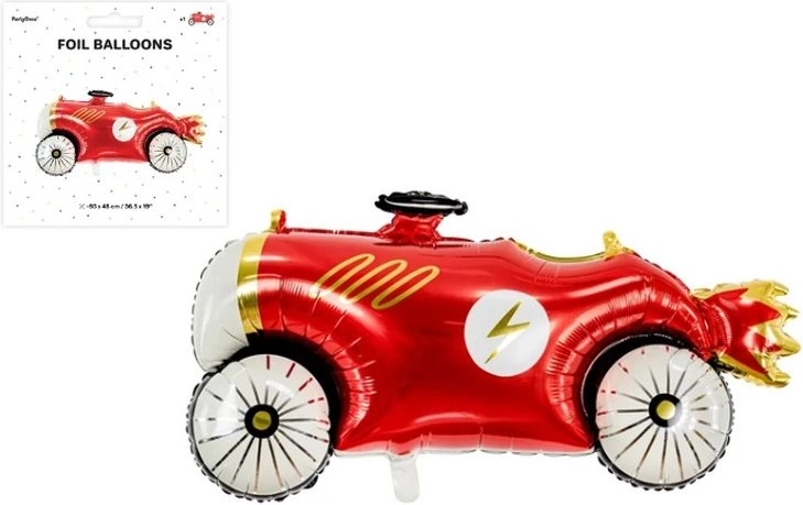 Foliowy balon auto czerwone 111 × 63 cm
