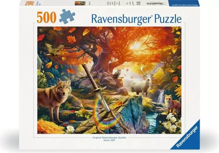 Puzzle Ravensburger Miecz Excalibur w lesie 500 elementów
