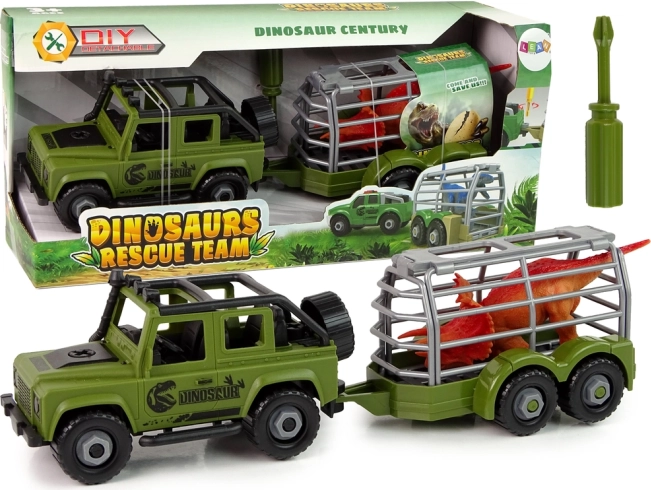 Terenowy transporter samochodowy DIY Zielony dinozaur