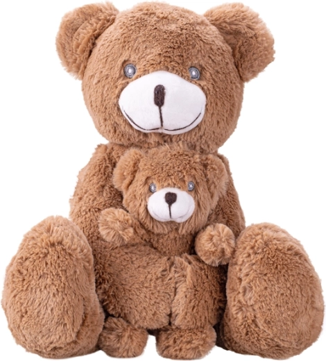 Pluszowy niedźwiedź z młodym 30 cm