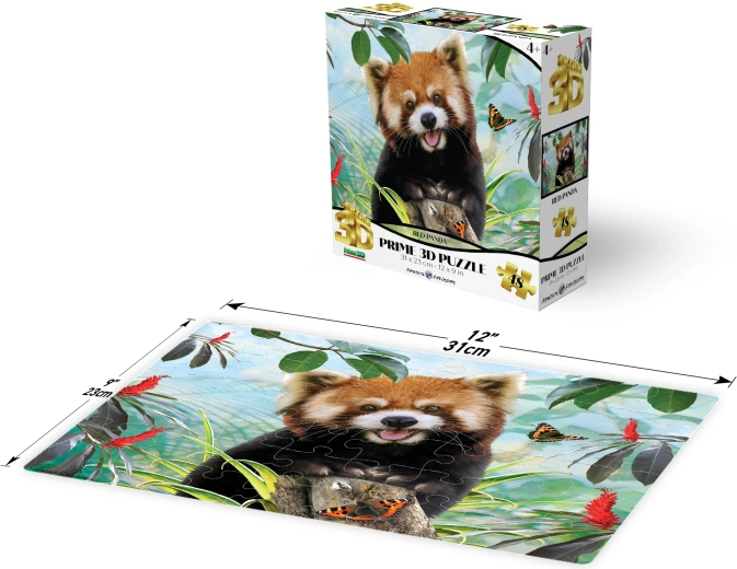 3D puzzle czerwona panda 48 elementów