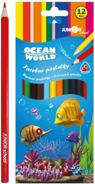 Pastelki Ocean World trójkątne, 12 szt.