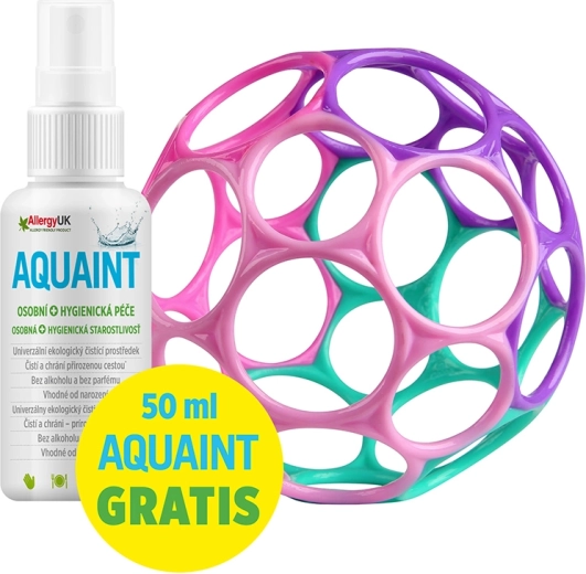 Oball Classic piłka 10 cm różowo/fioletowa + Aquaint ekologiczna woda czyszcząca 50 ml