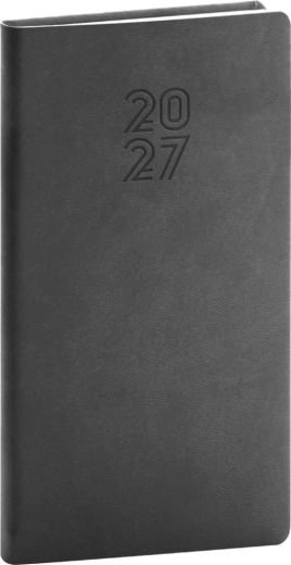 Notique kieszonkowy kalendarz Aprint 2027 czarny 9 × 15,5 cm