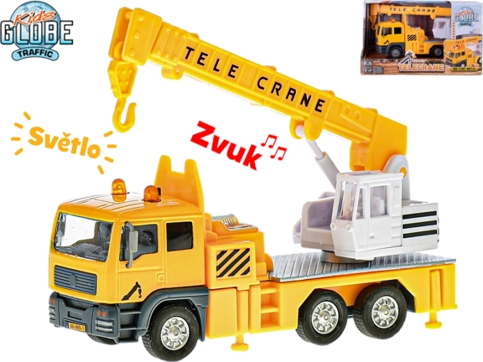 Kids Globe Traffic dźwig ze światłami i dźwiękami 15 cm