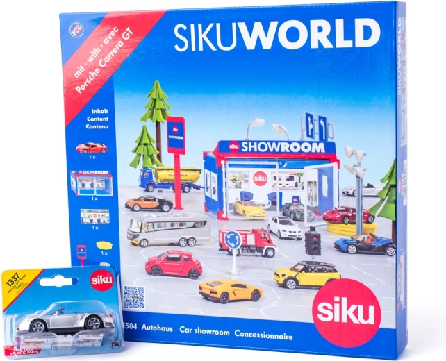 SIKU World salon samochodowy z autkiem Porsche 911 Turbo