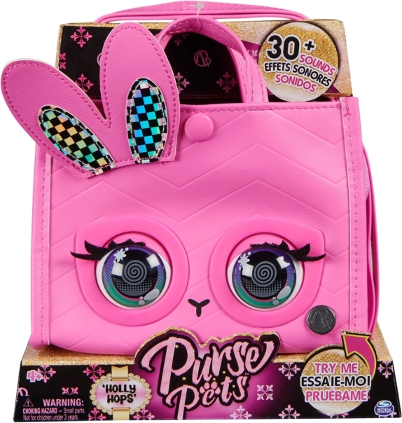 Interaktywna torebka PURSE PETS Holly Hops króliczek