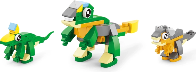 Aż 12 różnych dinozaurów z jednego zestawu