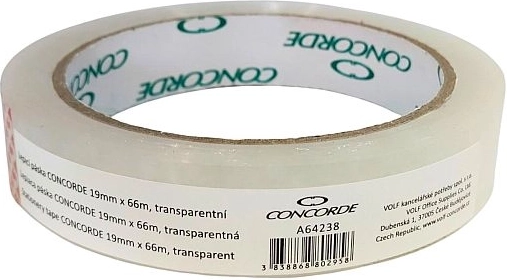 Taśma klejąca CONCORDE 19 mm × 66 m transparentna