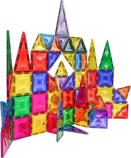 Przezroczyste kolorowe elementy dla nauki poprzez zabawę