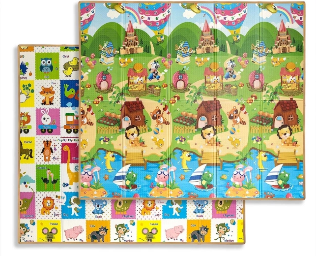 Milly Mally składana piankowa mata do zabawy Play colourful animals t1
