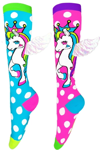 Szalone podkolanówki z latającym jednorożcem MADMIA