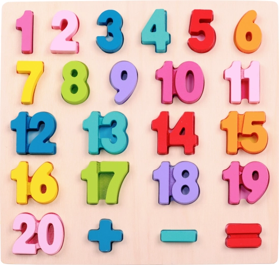2Kids Toys drewniane puzzle matematyczne do wkładania – duże liczenie