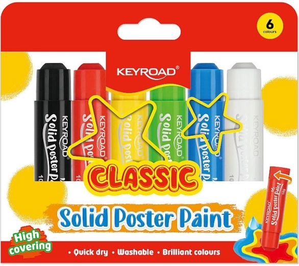 Tempery w sztyfcie KEYROAD Classic - 6 szt.