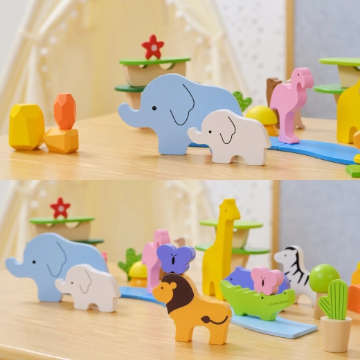 Zwierzęta sawanny i elementy natury